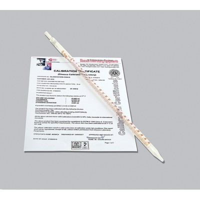 PIPETTES, MOHR, CLASS A, INDIVIDUALLY CERTIFIED